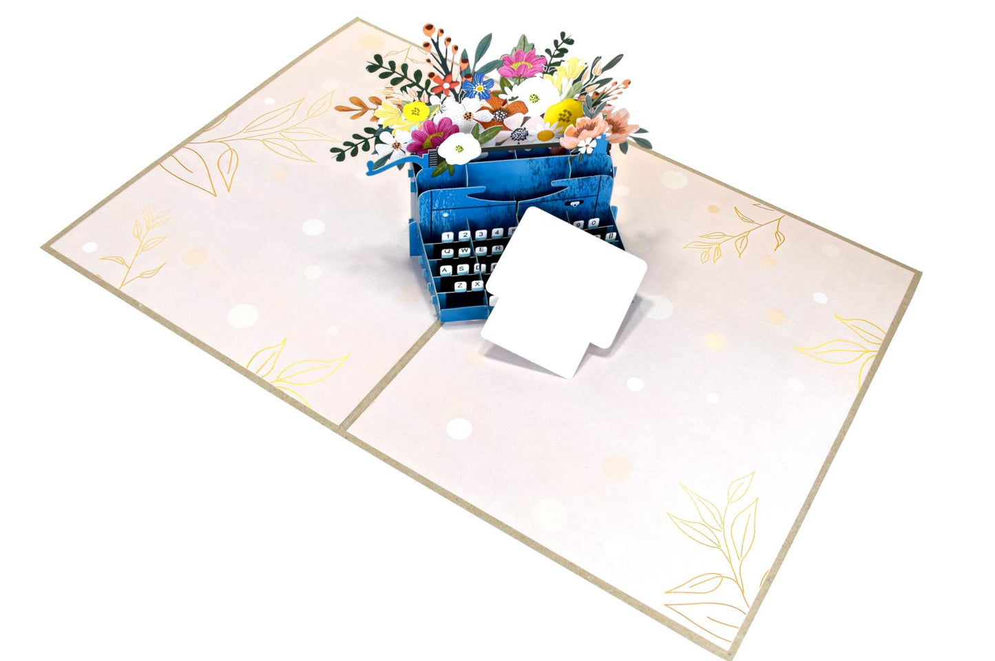 Antique Typewriter Pop Up Card