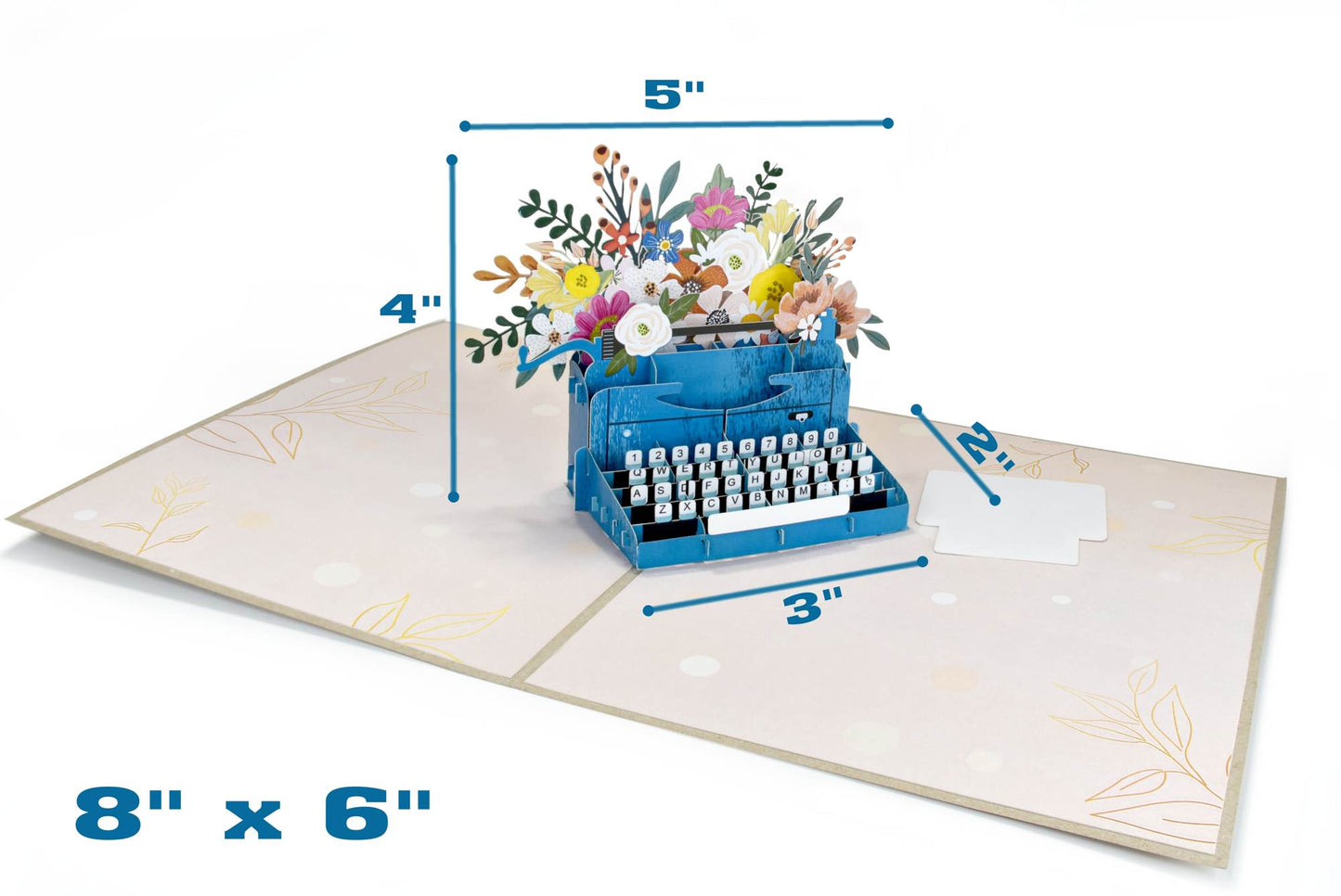 Antique Typewriter Pop Up Card