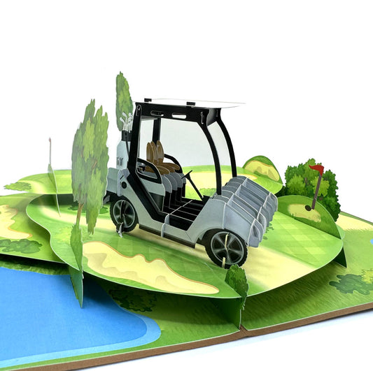 Golf Course Pop Up Card