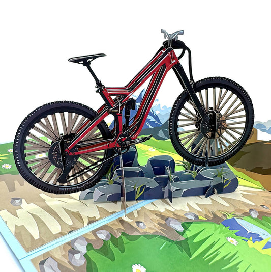Mountain Bike Adventure Pop Up Card
