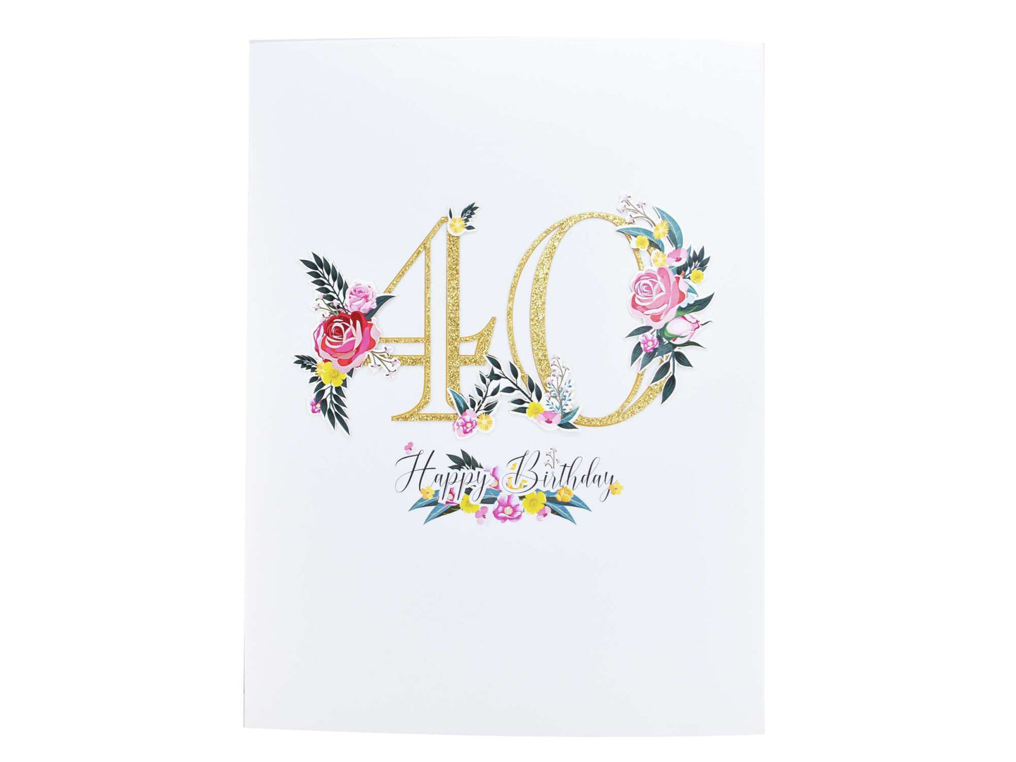 Happy 40th Birthday Pop Up Card