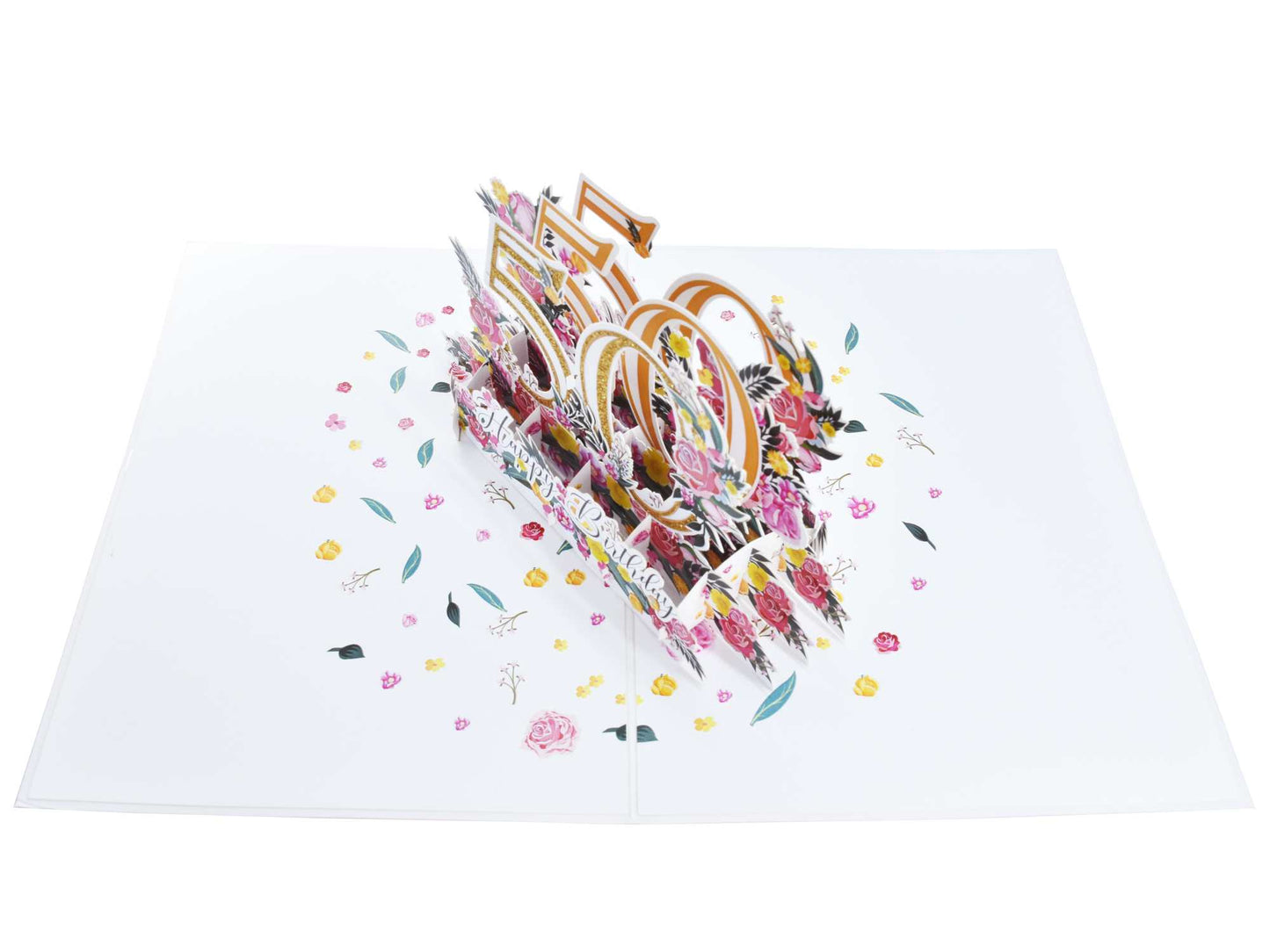 Happy 50th Birthday Pop Up Card