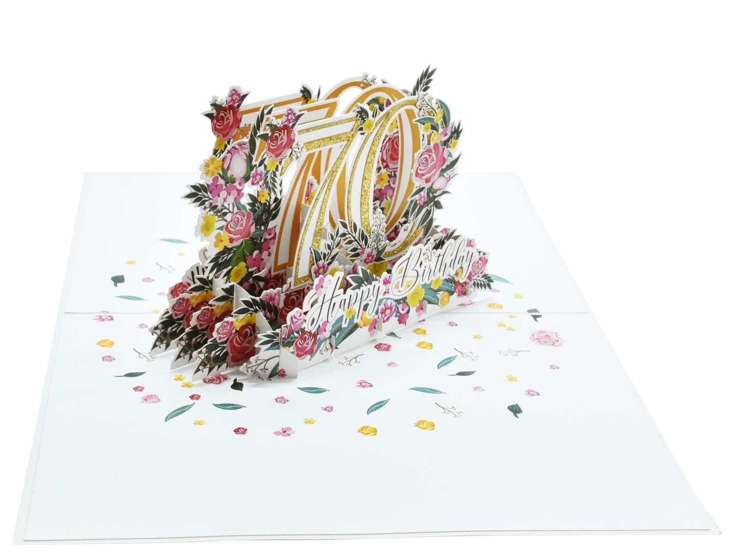 Happy 70th Birthday Pop Up Card