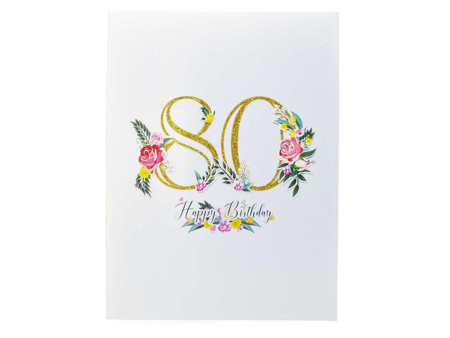 Happy 80th Birthday Pop Up Card