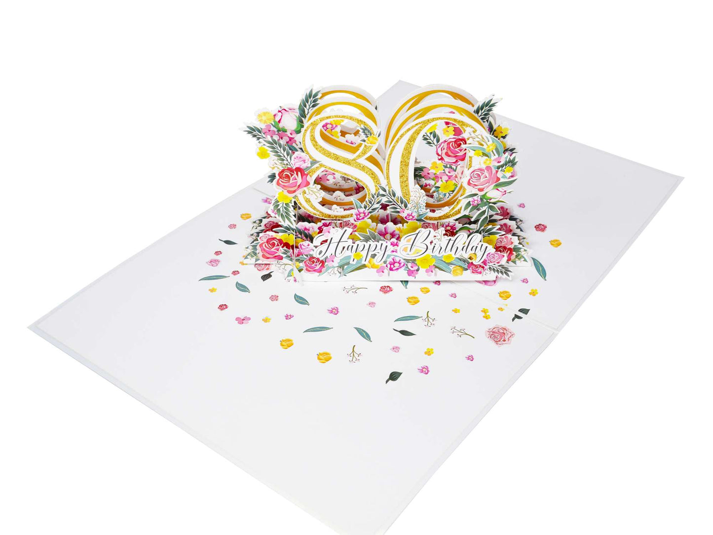 Happy 80th Birthday Pop Up Card