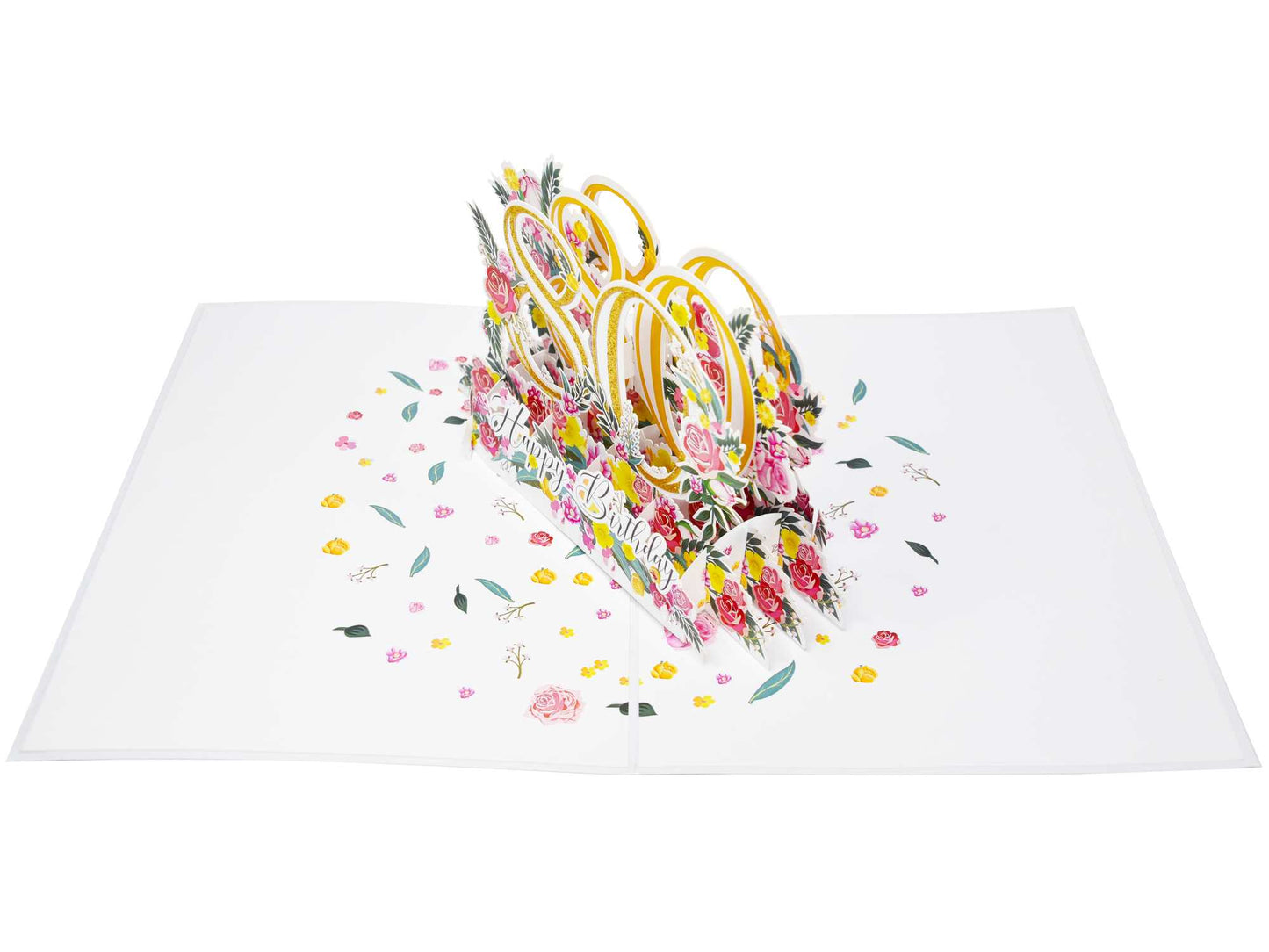 Happy 80th Birthday Pop Up Card