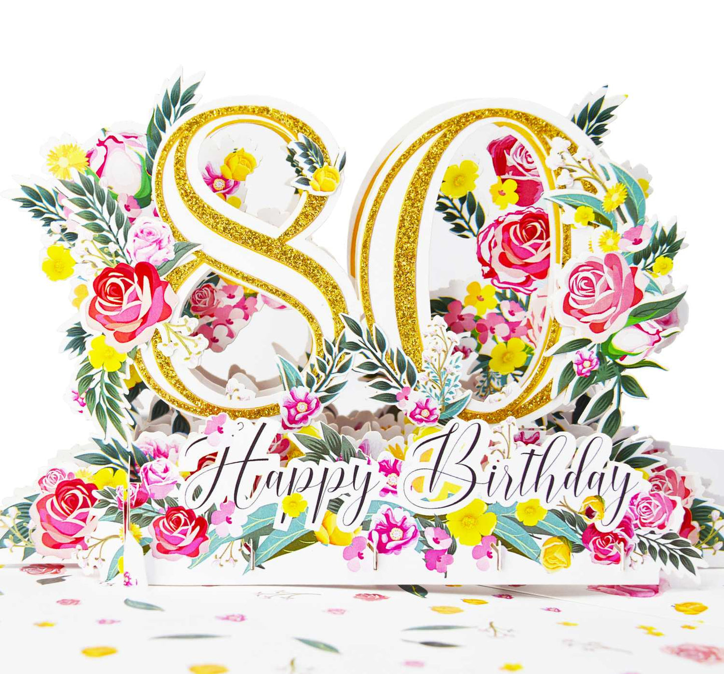 Happy 80th Birthday Pop Up Card
