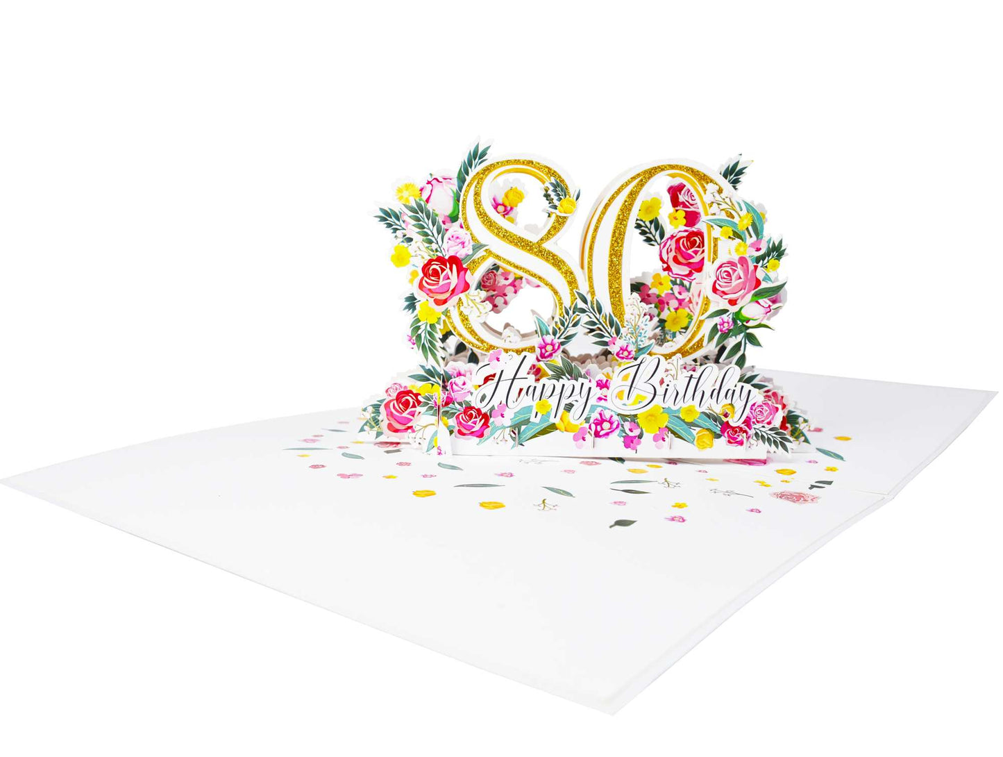Happy 80th Birthday Pop Up Card