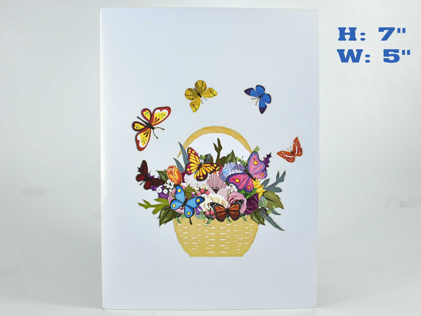 Basket of Butterflies Pop Up Card