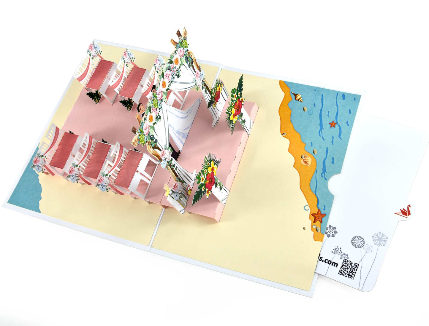 Beach Wedding Pop Up Card