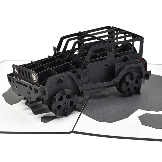 Black Jeep Pop Up Card
