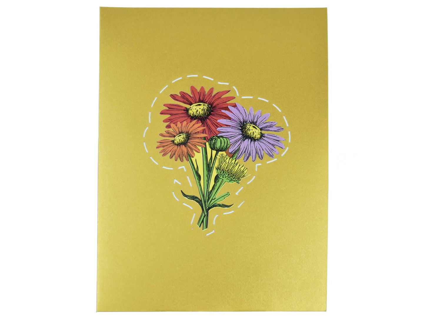 Daisy Flower Garden Pop Up Card