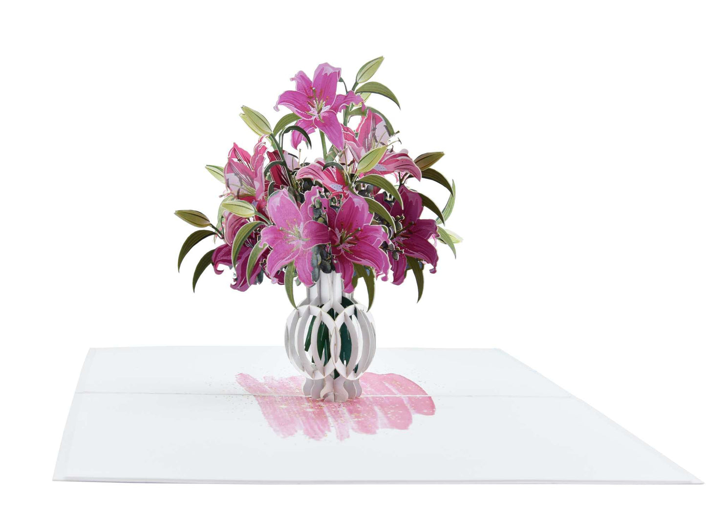 Stargazer Lilies Flower Pop Up Card