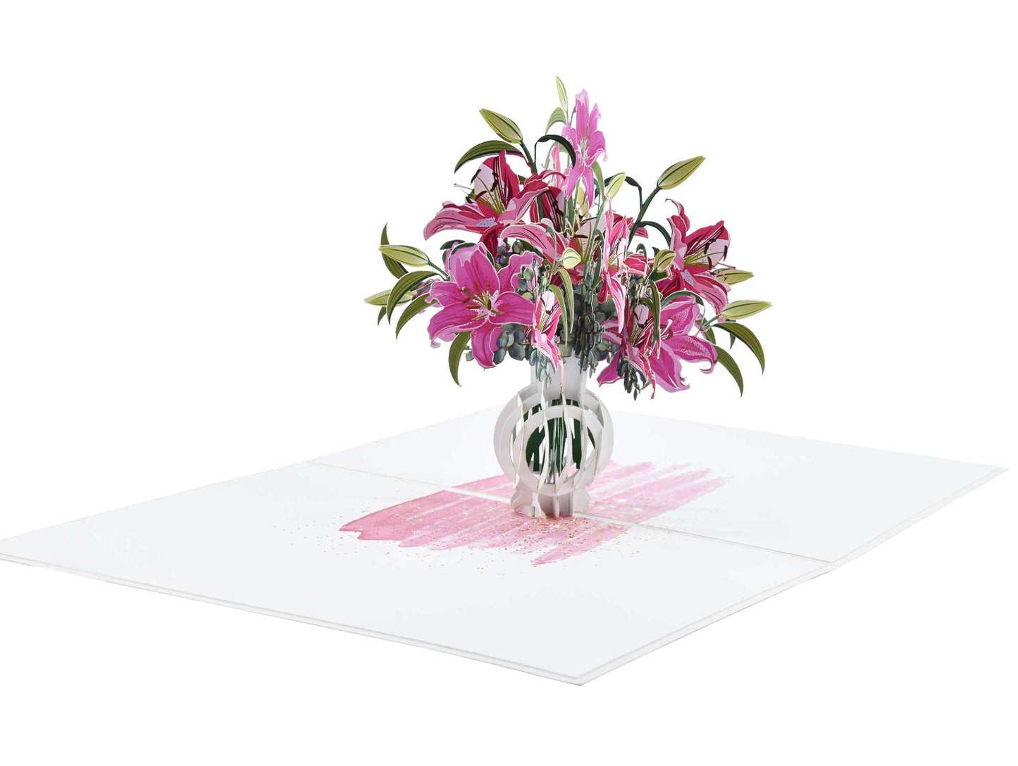 Stargazer Lilies Flower Pop Up Card