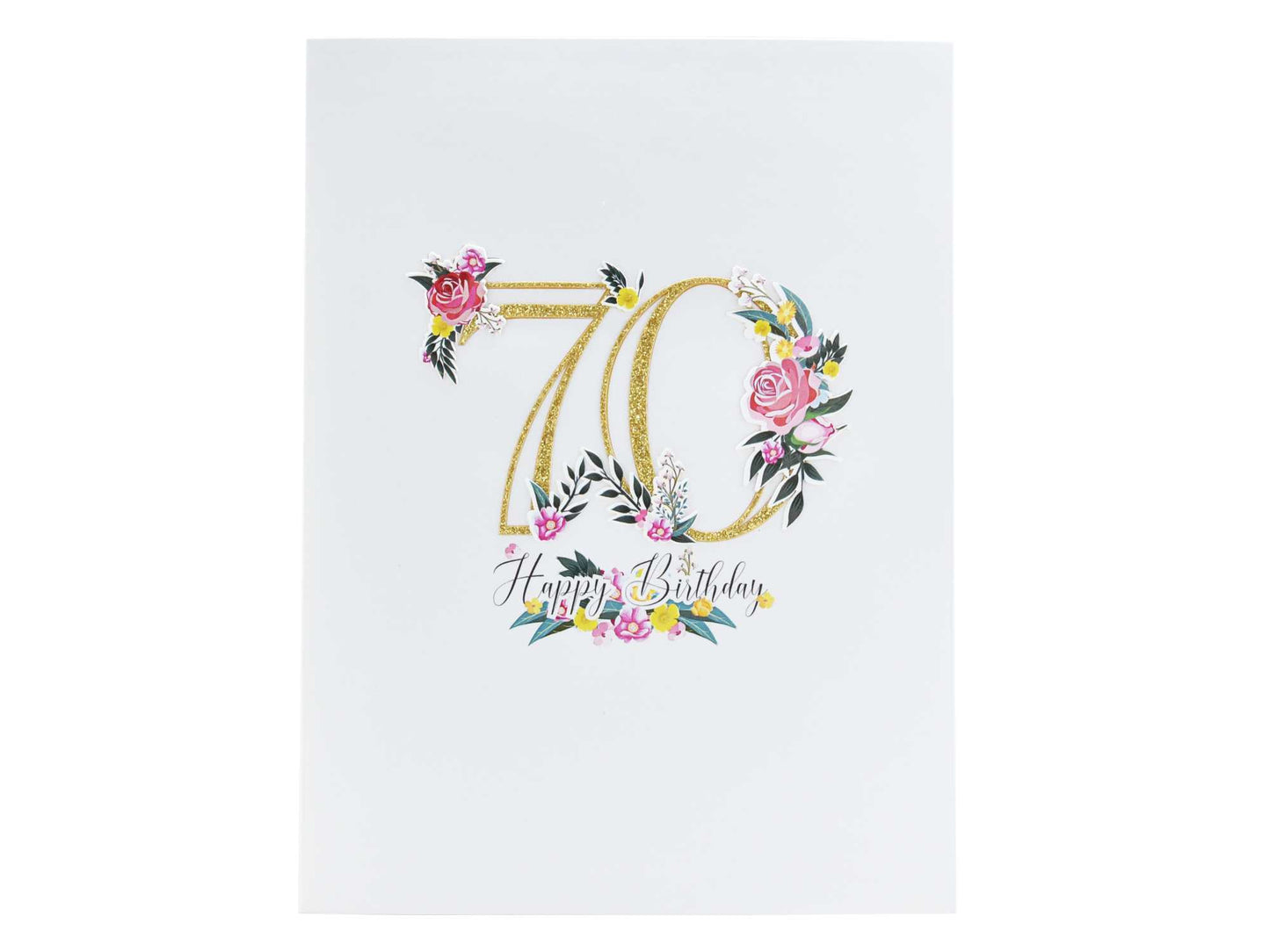 Happy 70th Birthday Pop Up Card