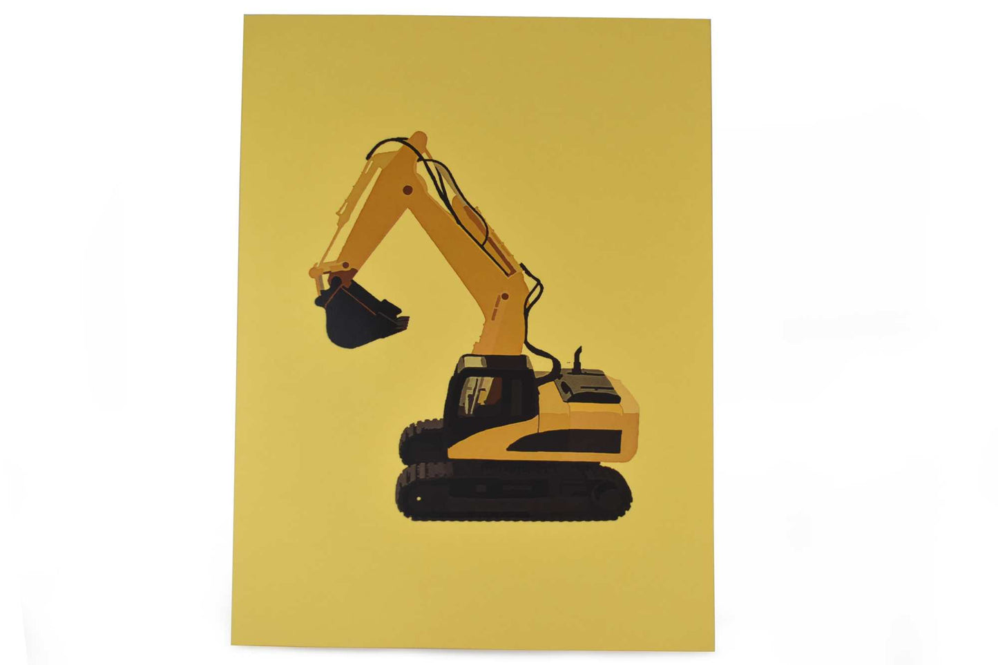 Excavator Pop Up Card
