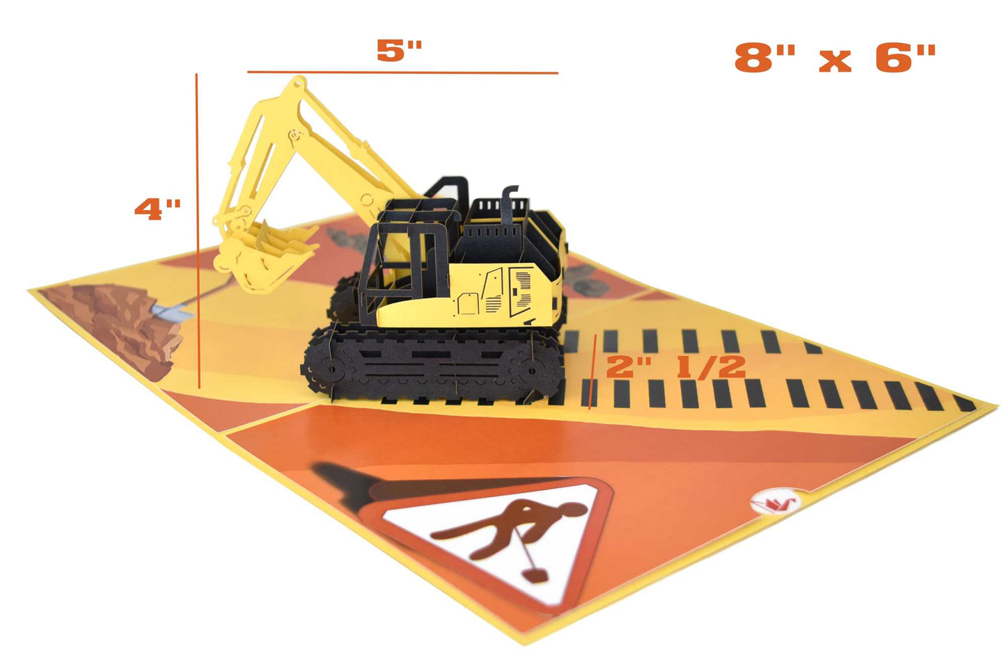 Excavator Pop Up Card