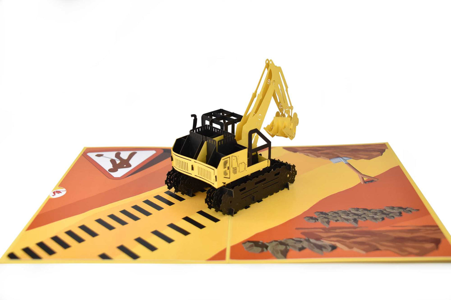 Excavator Pop Up Card