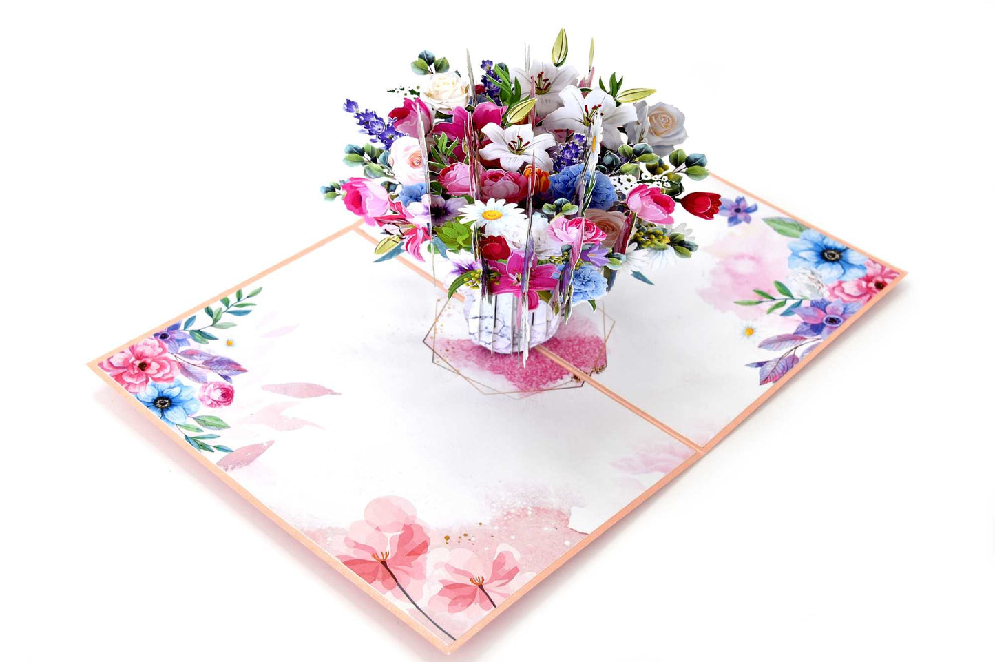 Mixed Flower Vase Pop Up Card