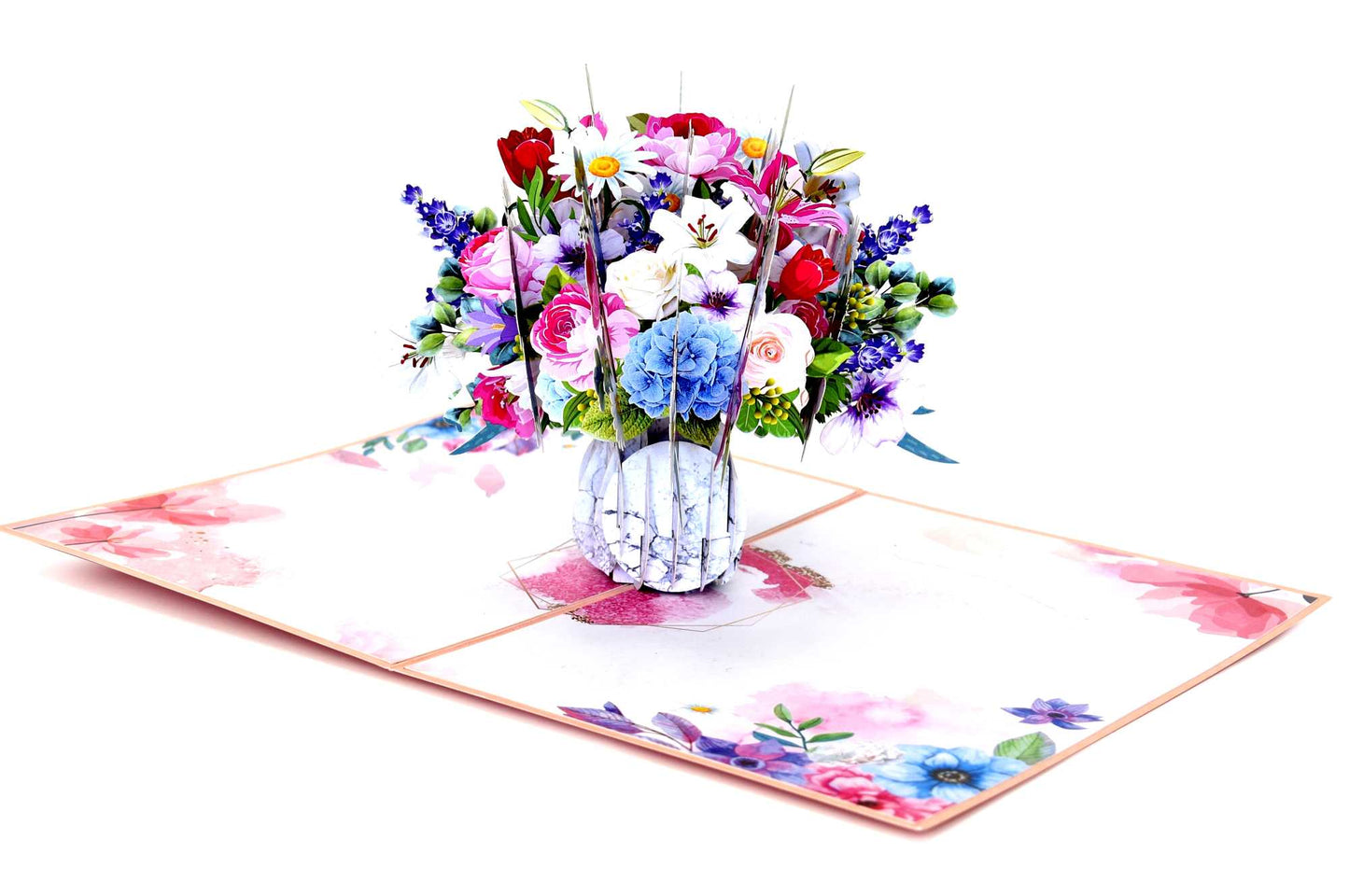 Mixed Flower Vase Pop Up Card