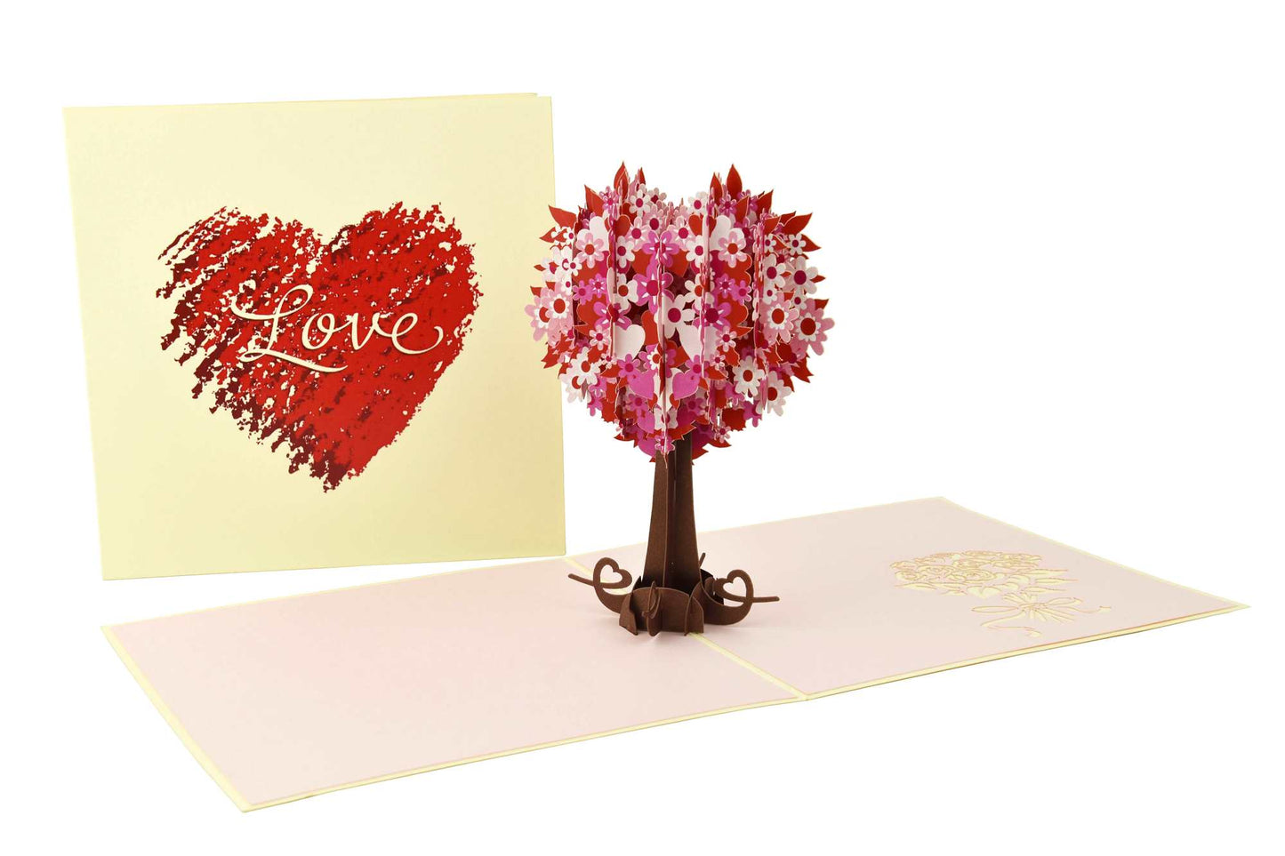 Heart Shaped Cherry Tree Pop Up Card