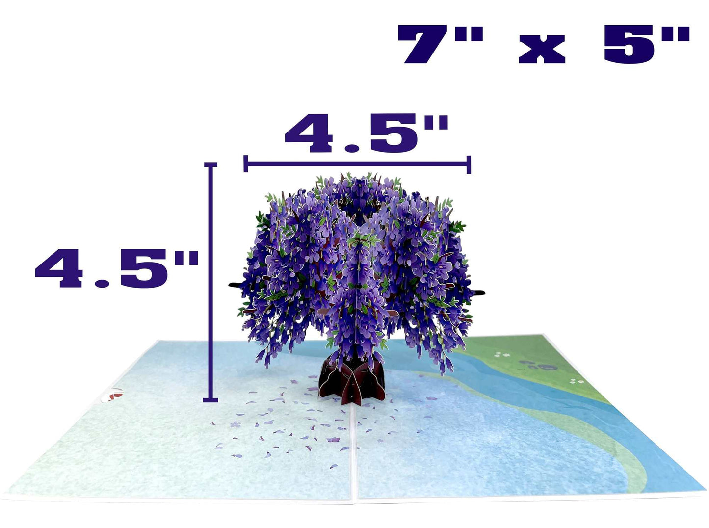 Purple Jacaranda Flower Tree Pop Up Card