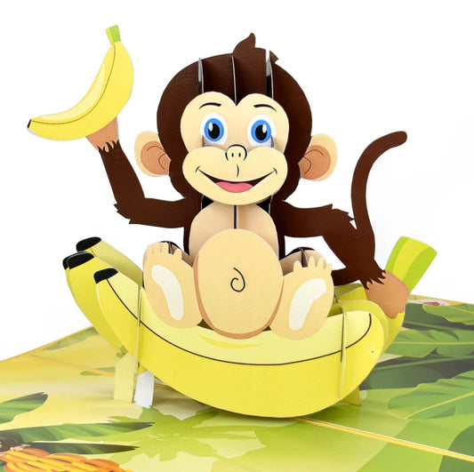 Baby Monkey Pop Up Card