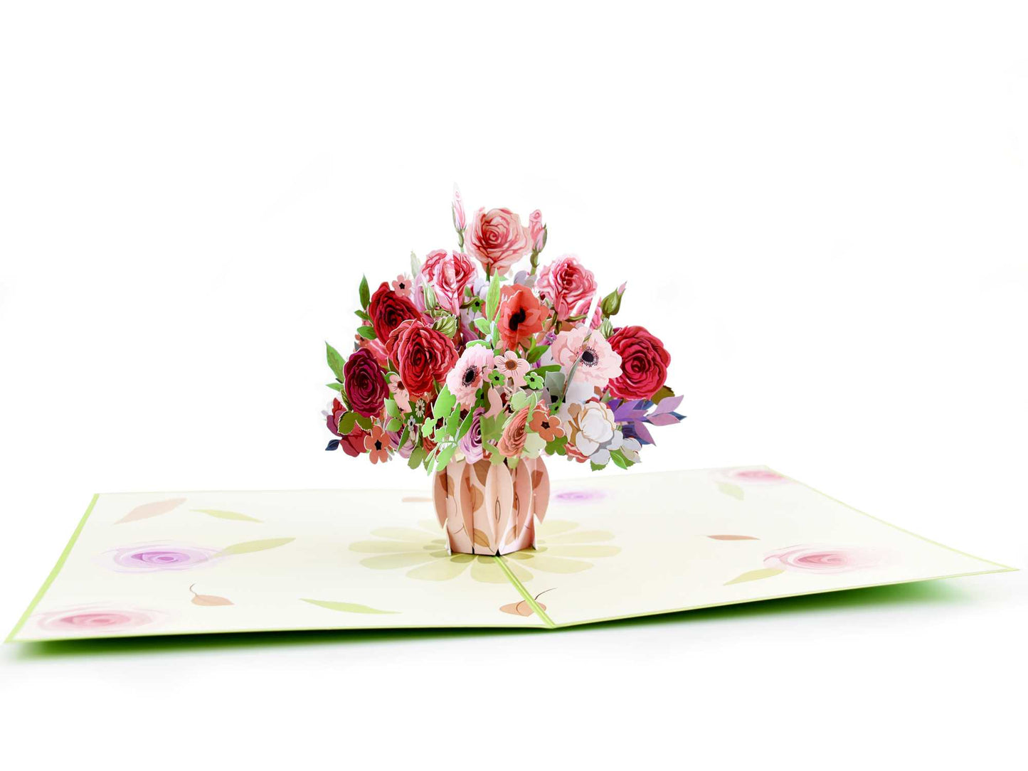 Pink Roses Pop Up Card