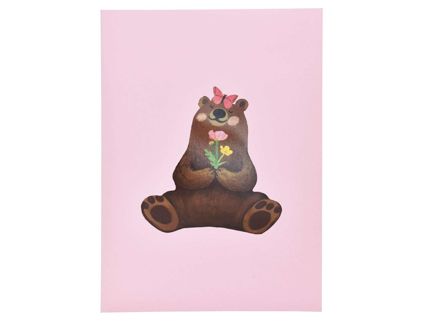 Flower Cart Bear Pop Up Card
