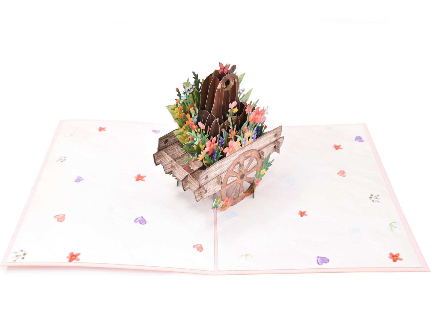 Flower Cart Bear Pop Up Card