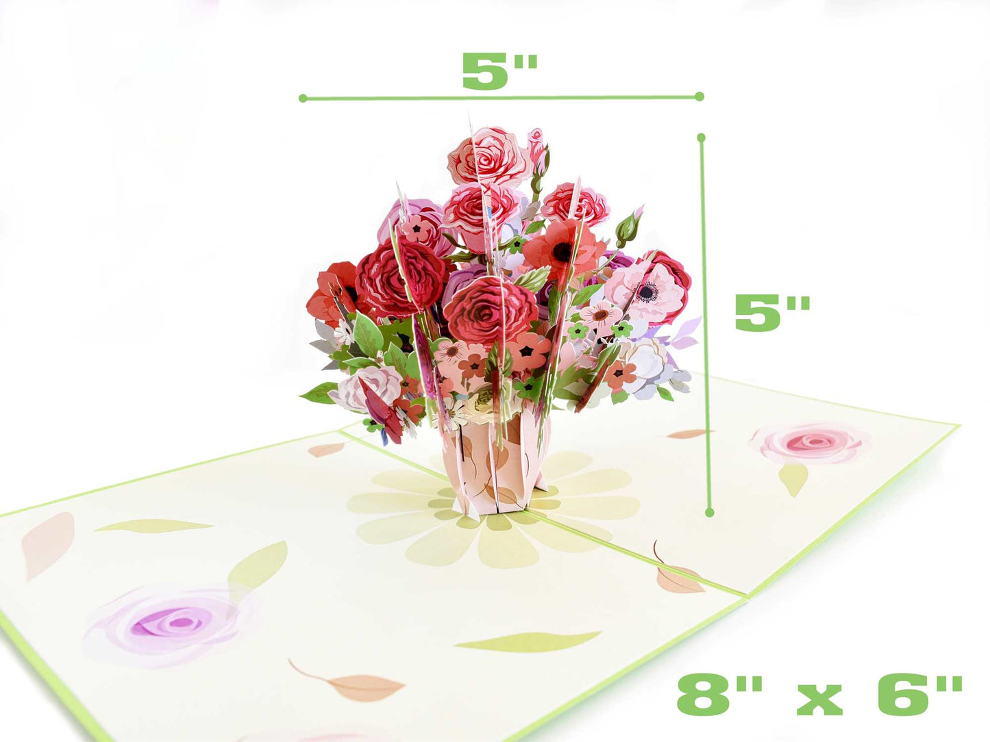 Pink Roses Pop Up Card