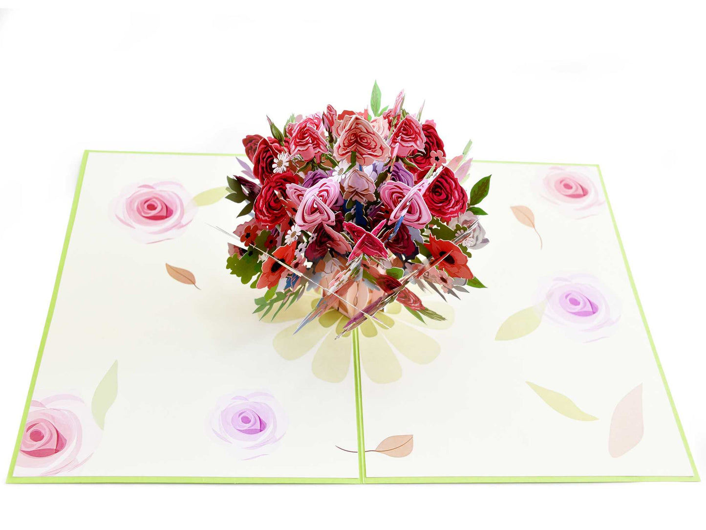 Pink Roses Pop Up Card