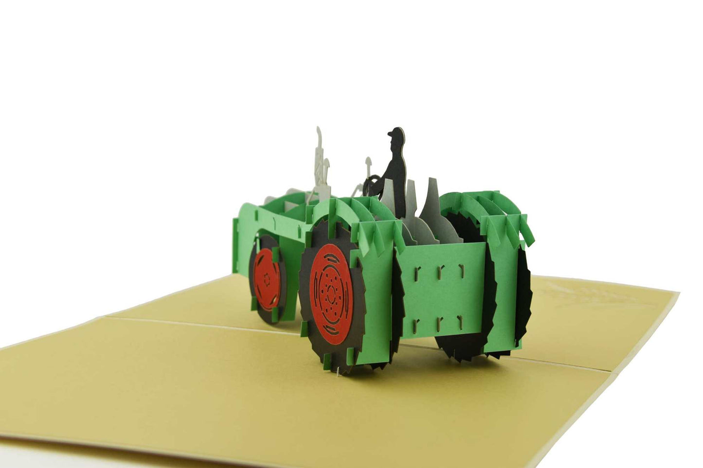 Green Tractor Pop Up Card
