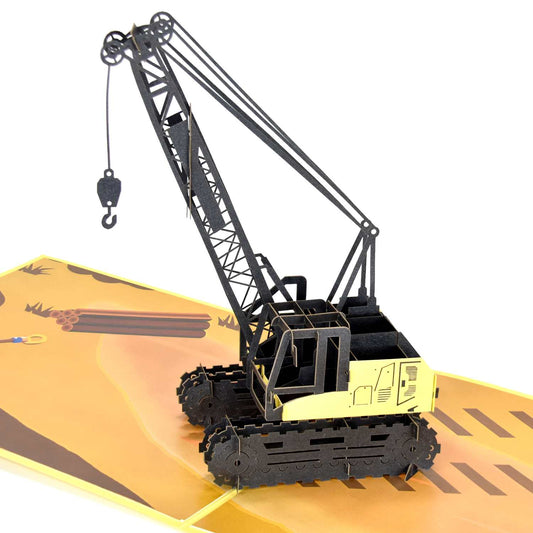 Crane truck, Builder Pop Up Card