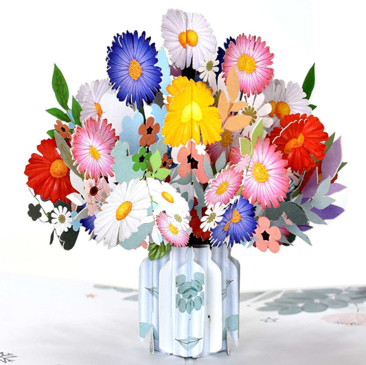 Daisies Vase Pop Up Card