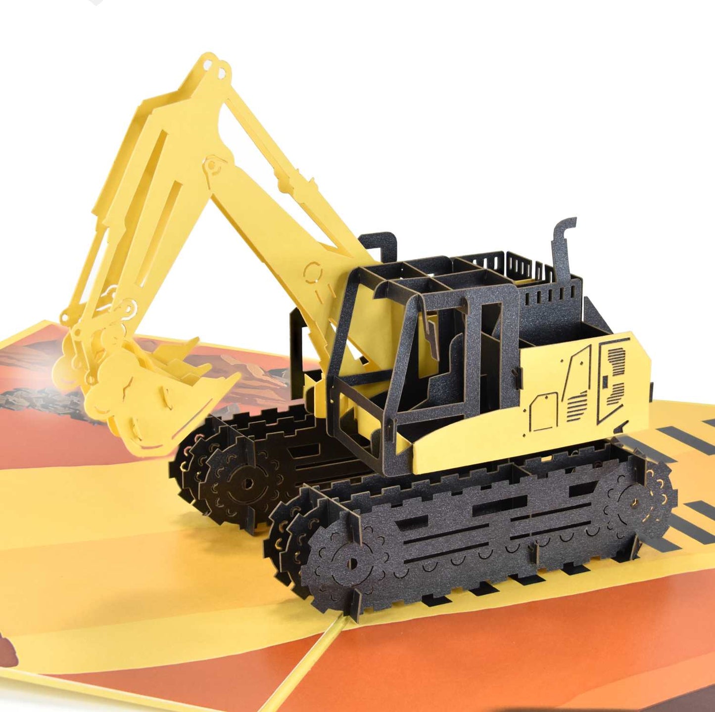 Excavator Pop Up Card