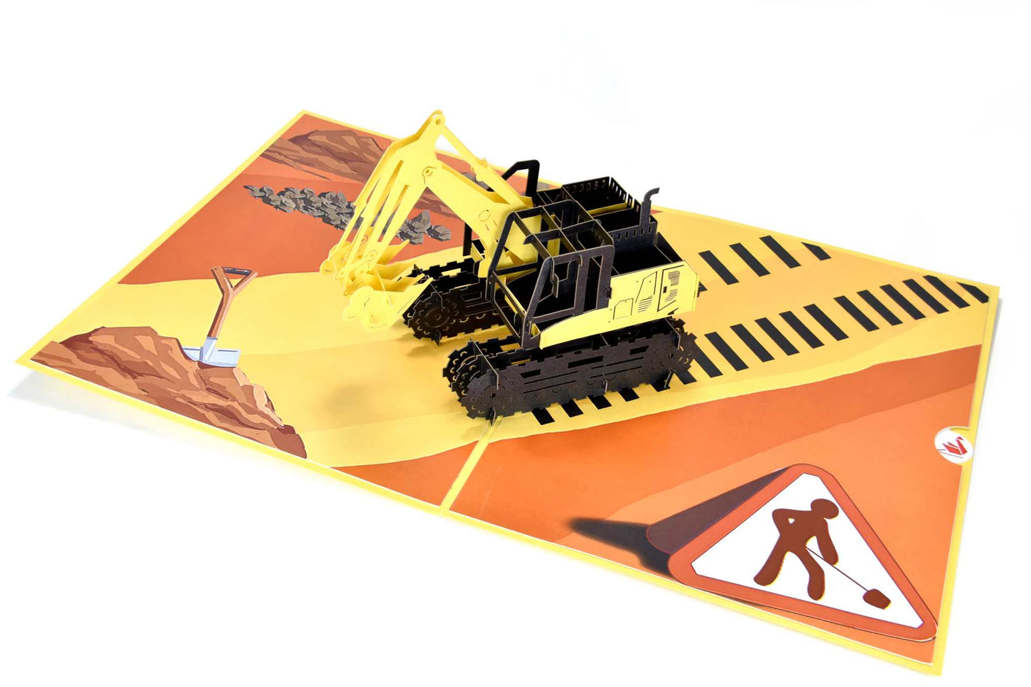 Excavator Pop Up Card