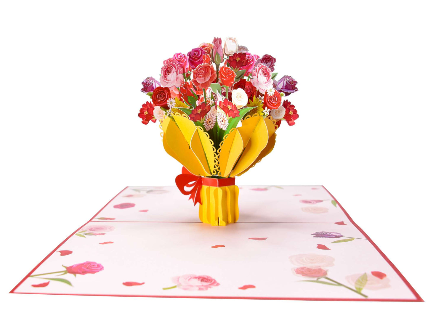 Rose bouquet 3D Pop Up Card