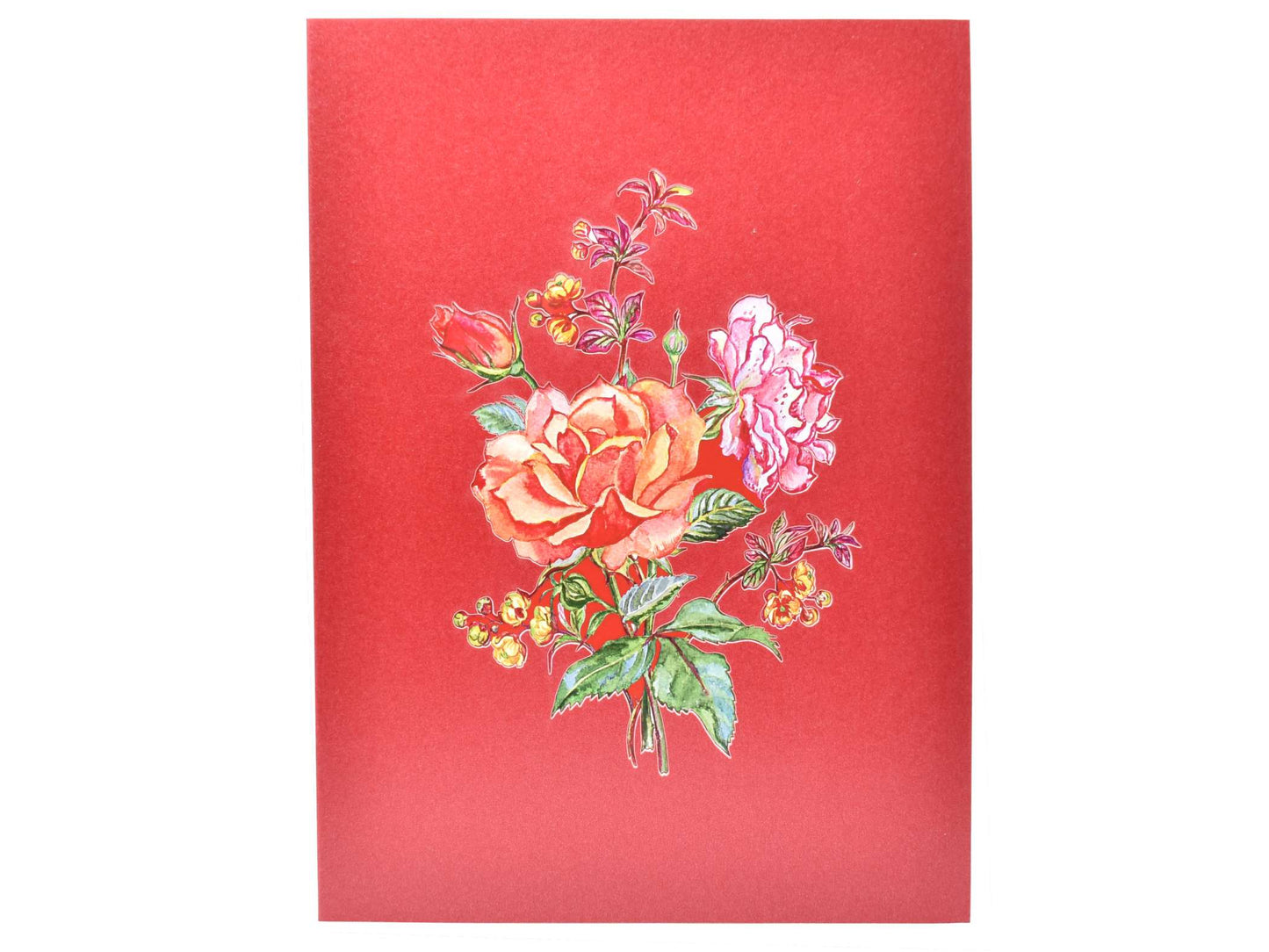 Rose bouquet 3D Pop Up Card