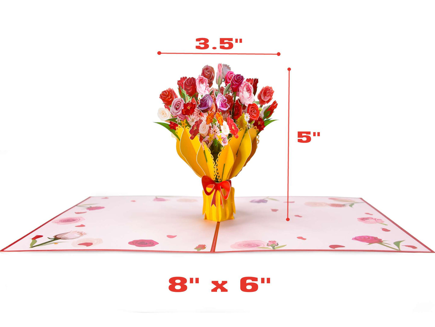 Rose bouquet 3D Pop Up Card