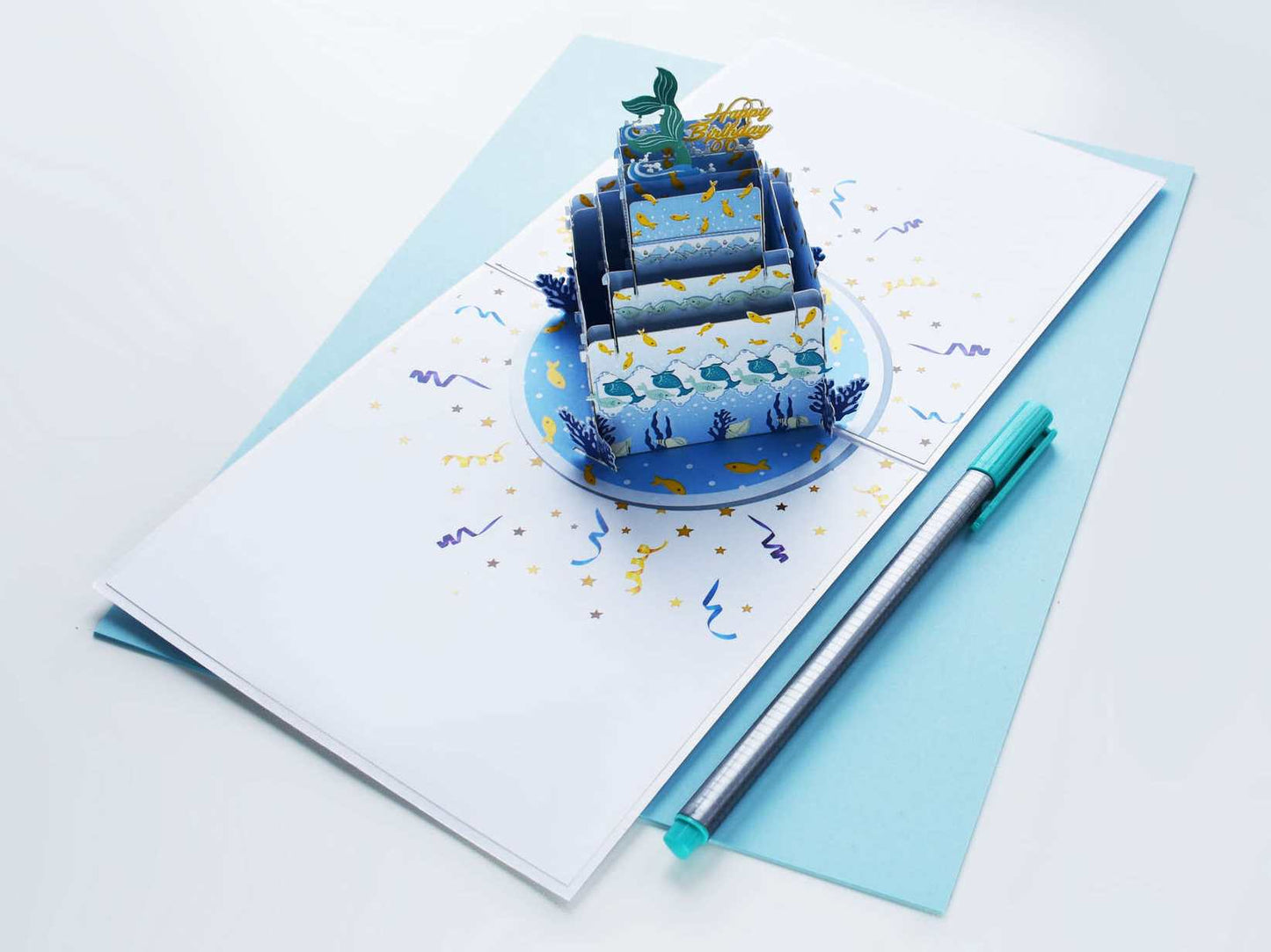 Marine Cake Pop Up Card