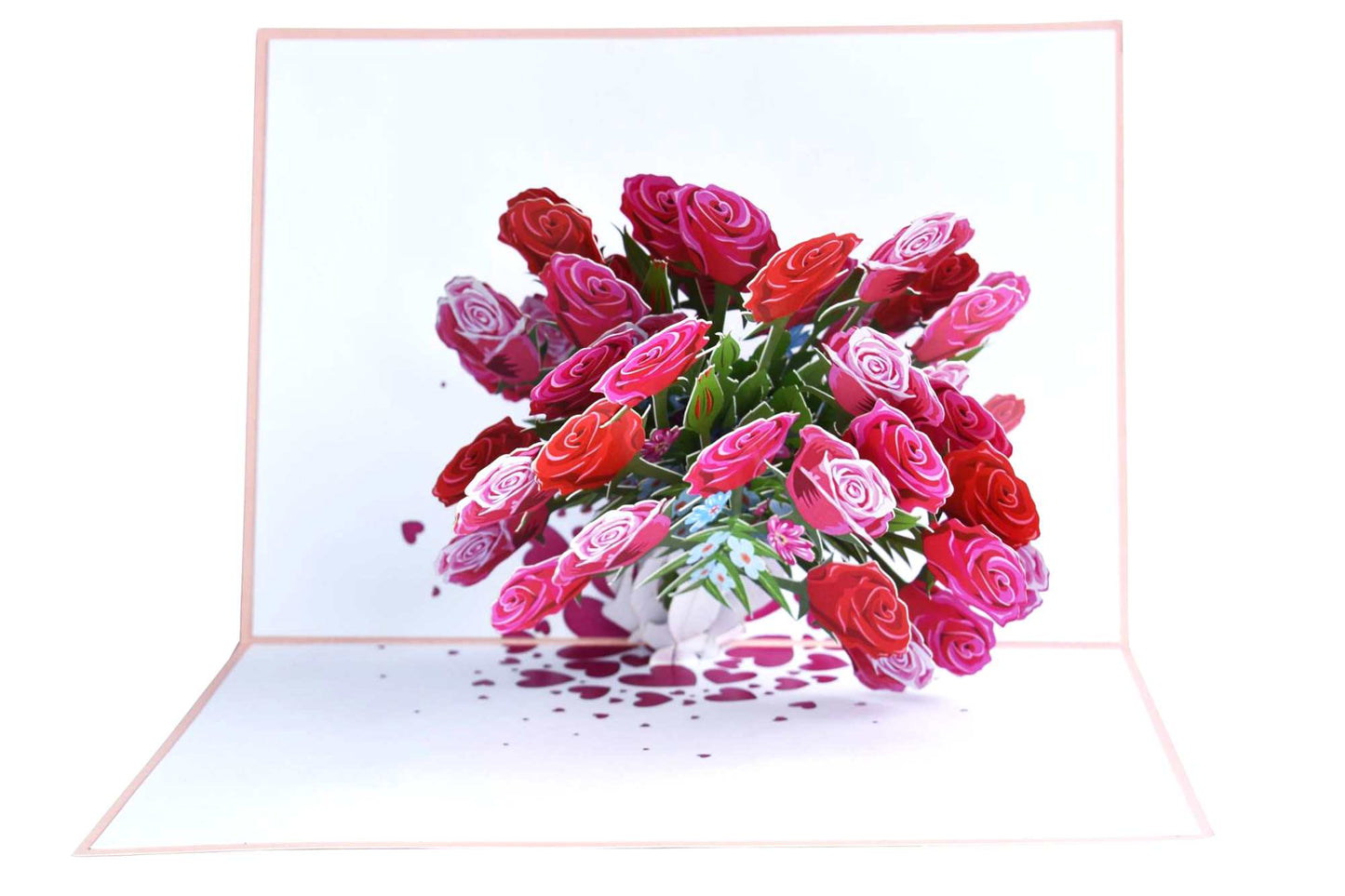 Roses in Vase Pop Up Card